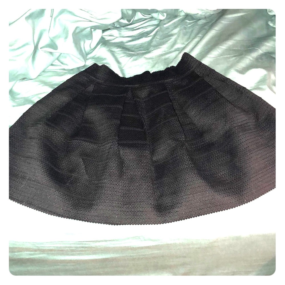Black Textured Skirt NWT